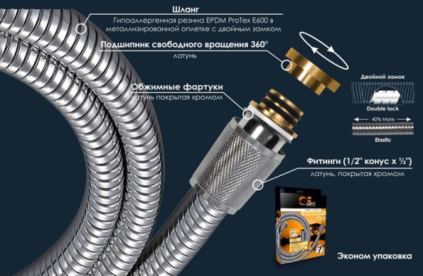 Шланг для душа и его устройство